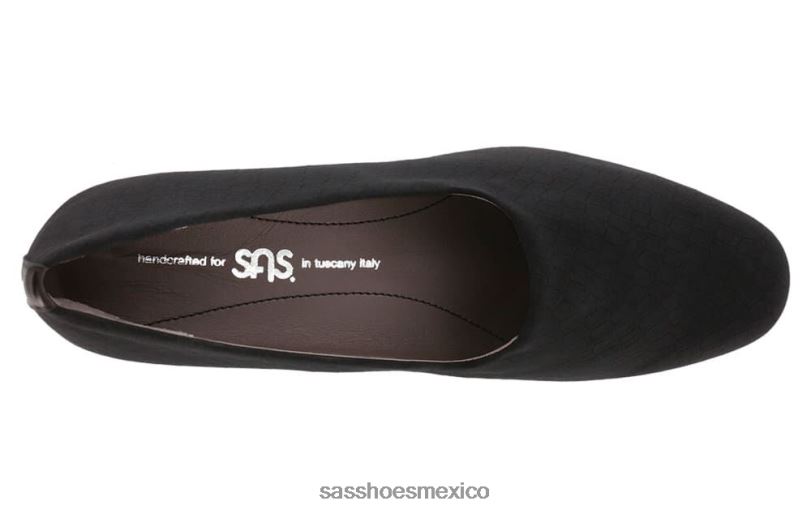 mx SAS mujer inspirado lucia slip on heel serpiente negra LVV46351