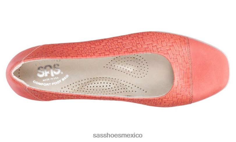 mx SAS mujer inspirado mocasín sin cordones maui melón LVV46390