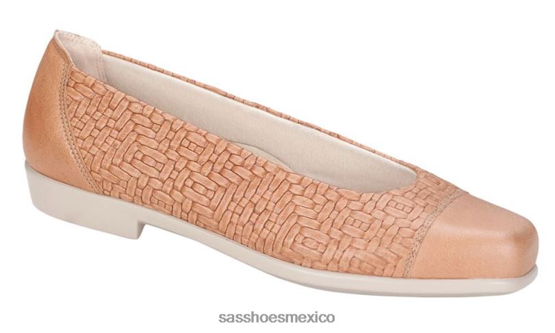 mx SAS mujer inspirado mocasín sin cordones maui trigo LVV46388