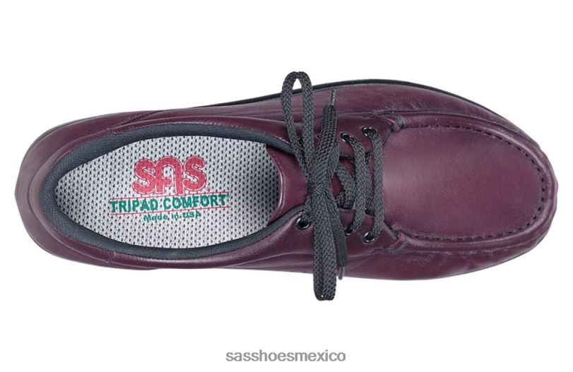 mx SAS mujer inspirado mocasines con cordones Take Time vino antiguo LVV46271