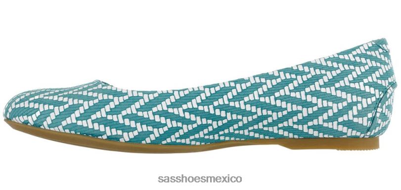 mx SAS mujer inspirado mocasines sin cordones con encaje chevron turquesa LVV46386