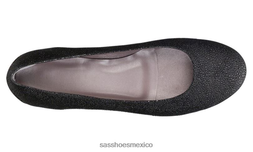 mx SAS mujer inspirado mocasines sin cordones con encaje negro LVV46380