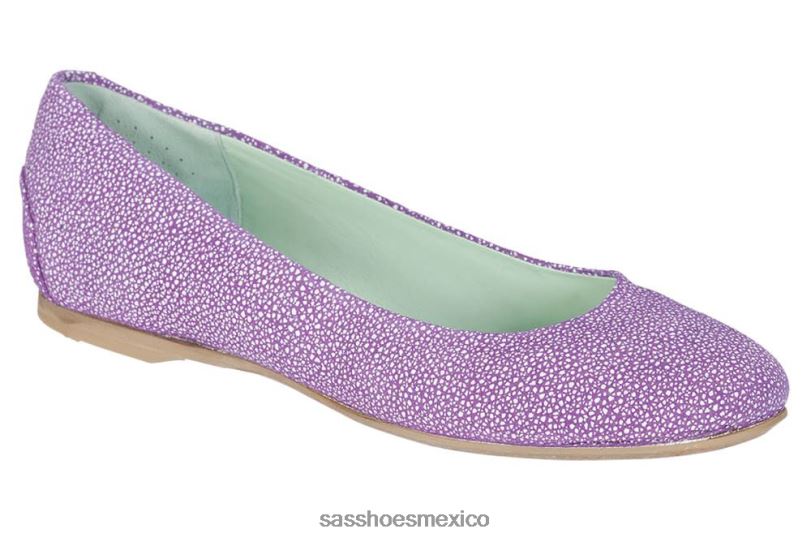 mx SAS mujer inspirado mocasines sin cordones con encaje púrpura LVV46379