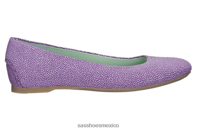 mx SAS mujer inspirado mocasines sin cordones con encaje púrpura LVV46379