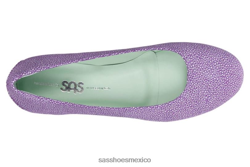mx SAS mujer inspirado mocasines sin cordones con encaje púrpura LVV46379