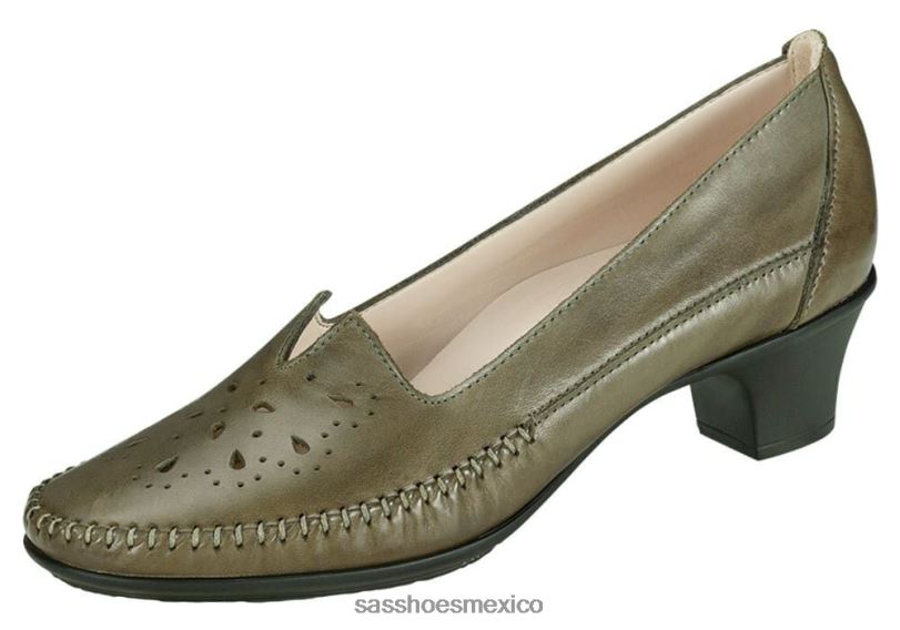 mx SAS mujer inspirado resbalón sonyo en el talón alfa verde LVV46354