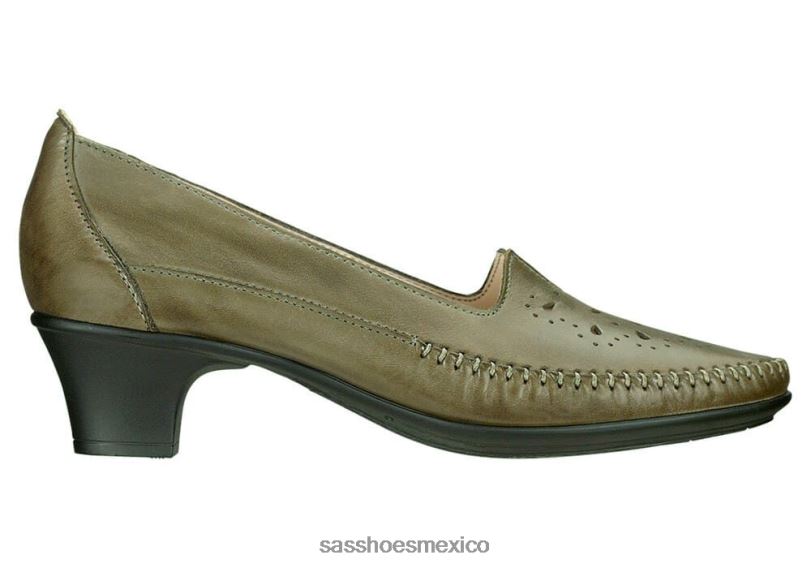mx SAS mujer inspirado resbalón sonyo en el talón alfa verde LVV46354