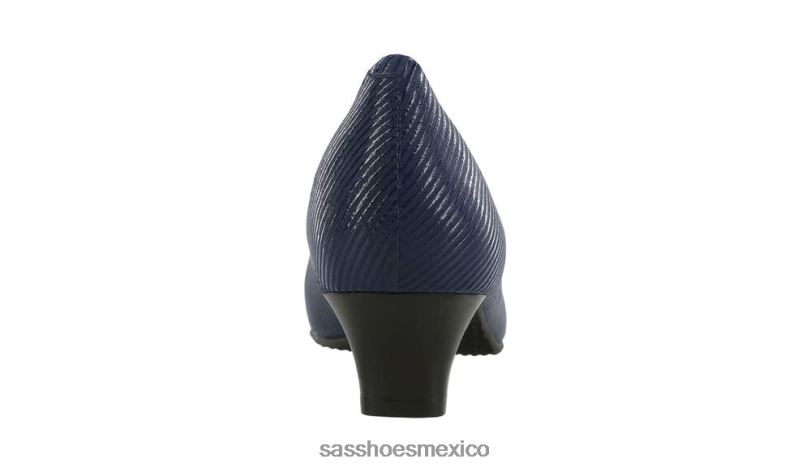 mx SAS mujer inspirado tacón gatito elaine raya azul marino LVV46370