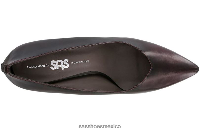 mx SAS mujer inspirado zapatos de salón francessa con puntera en punta hormiga burdeos LVV46349