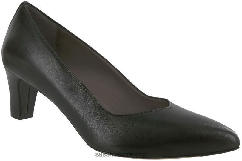 mx SAS mujer inspirado zapatos de salón francessa con puntera en punta negro LVV46339